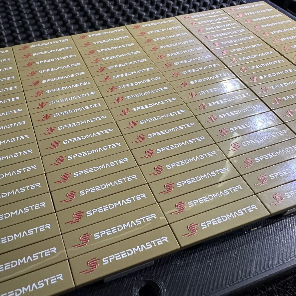 Speedmaster Logo UV-Druck