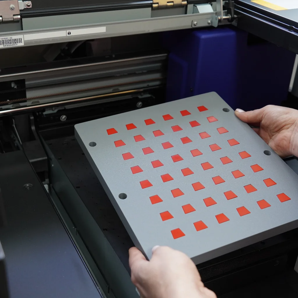 UV-Druck JIG einlegen